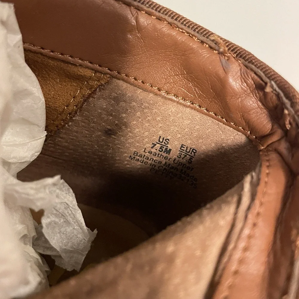 Sam‎ Edelman Petty Womens Size 7.5 Brown Saddle Leather Zip Up Ankle Boots